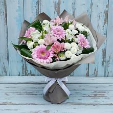 Букет цветов из:  Герберы, Альстромерии и Хризантемы #REPLACE_PRED# Сясьстройске