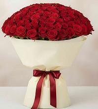 Букет 101 Красная роза Милано в Сясьстройске