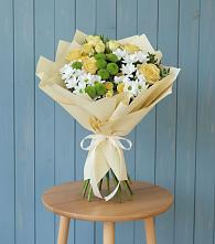 Букет цветов из:  Хризантемы и Розы #REPLACE_PRED# Сясьстройске