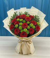 Букет цветов из:  Розы и Хризантемы в Сясьстройске