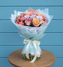 Букет цветов из:  Хризантемы и Розы в Сясьстройске